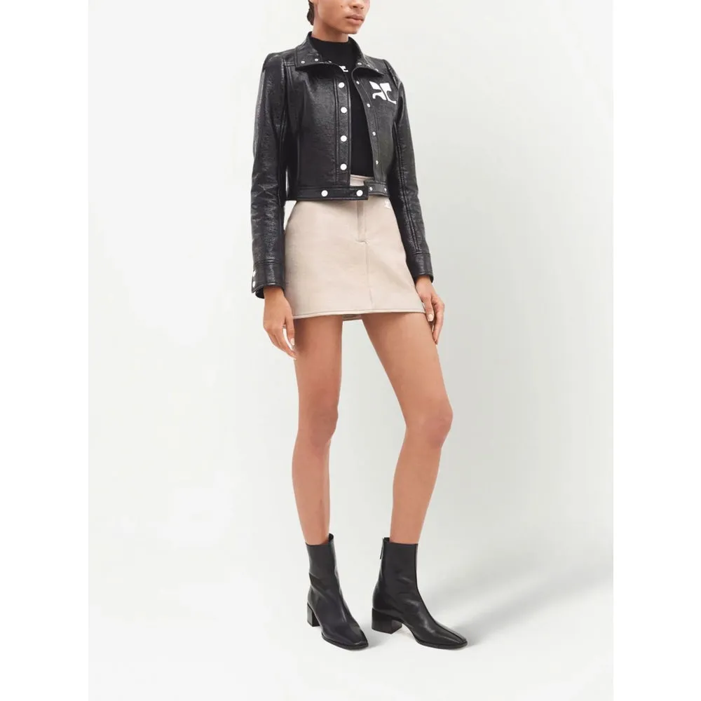 Biker Jacket Black Stretch-Cotton sold by Lord & Taylor product image thumbnail 3