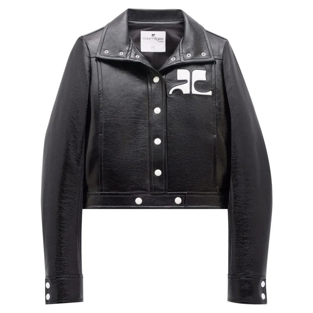 Biker Jacket Black Stretch-Cotton sold by Lord & Taylor