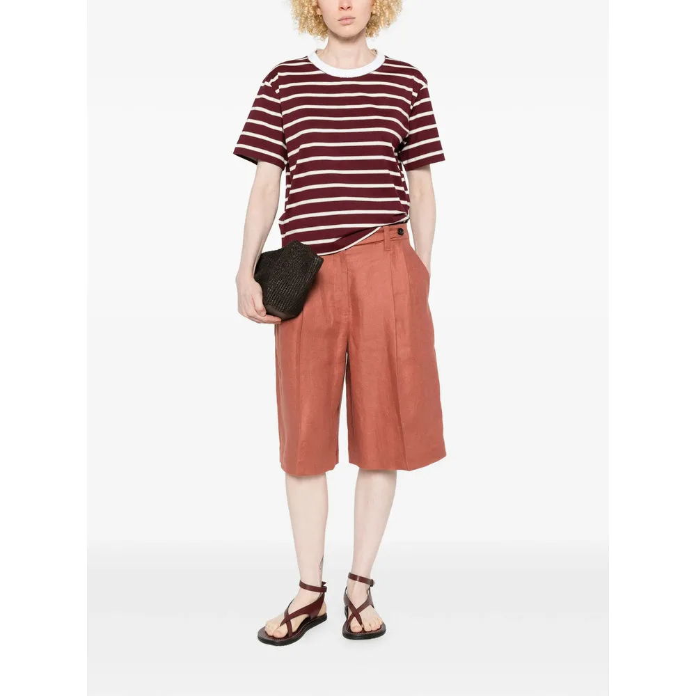 Knee-Length Linen Shorts Orange sold by Lord & Taylor product image thumbnail 3