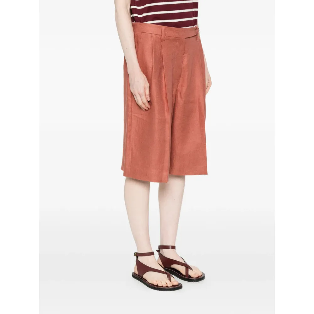 Knee-Length Linen Shorts Orange sold by Lord & Taylor product image thumbnail 2