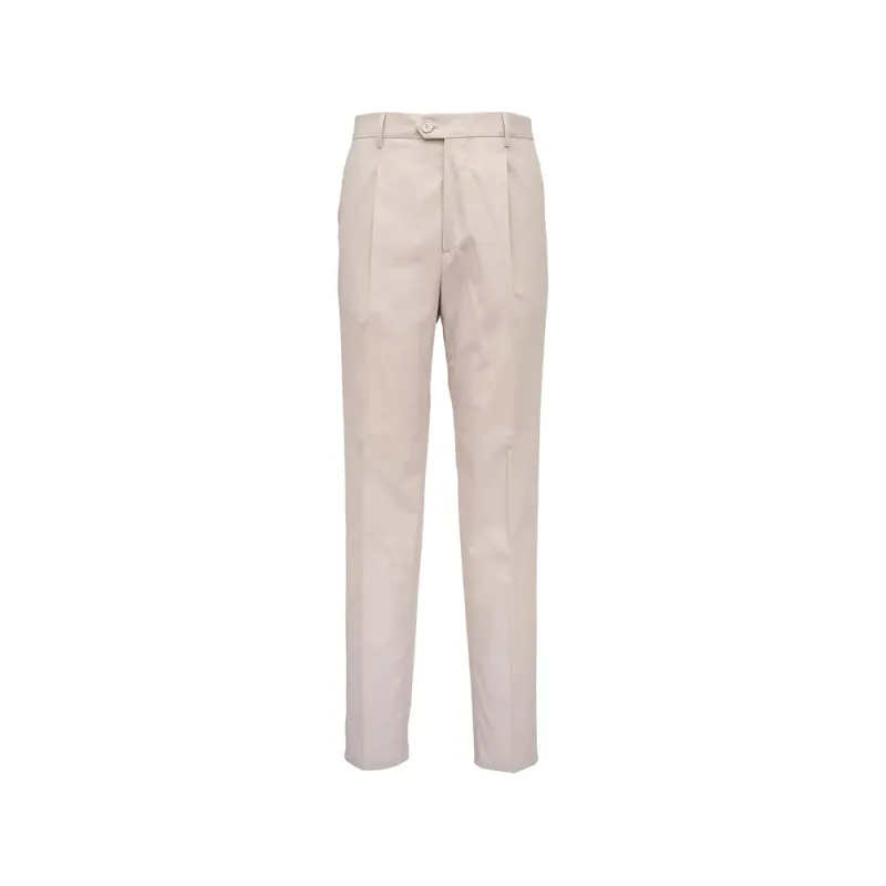 Trousers Straight-Leg Cotton Neutrals made by Brunello Cucinelli