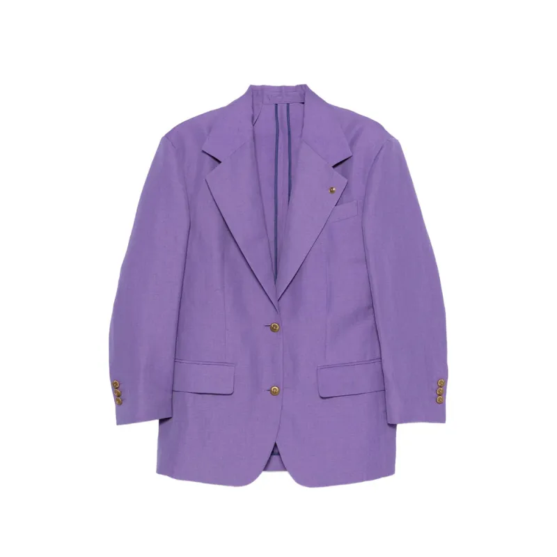 Blazer Linen-Wool Purple made by Versace