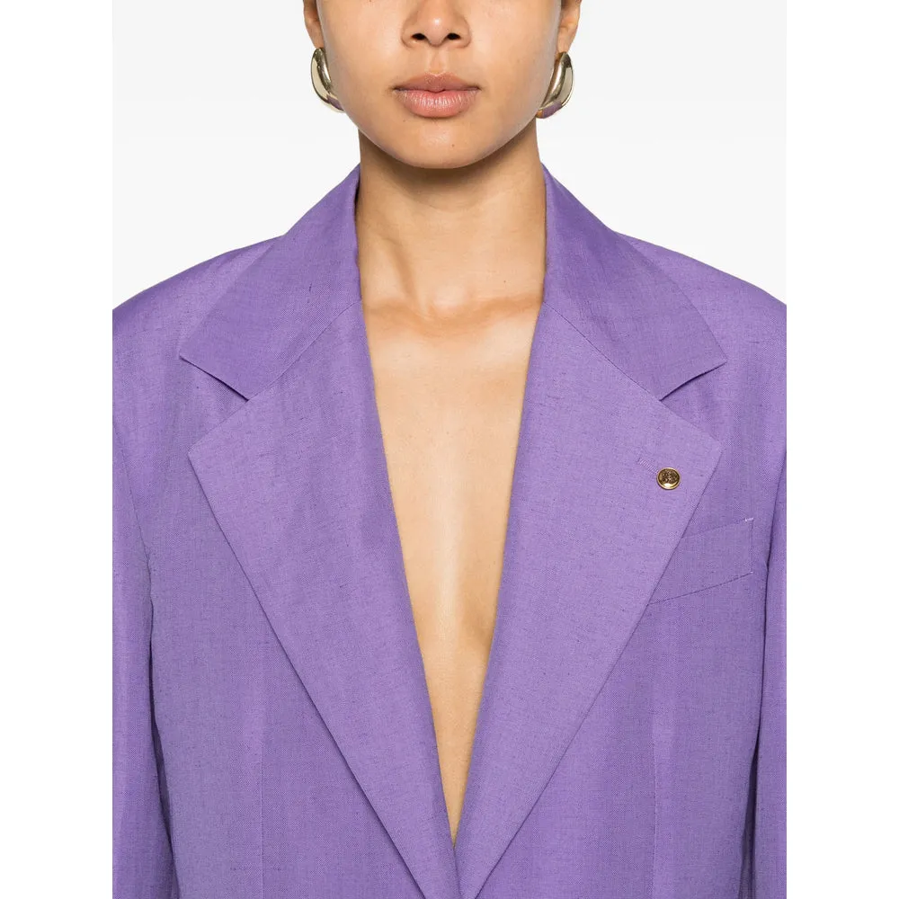 Blazer Linen-Wool Purple sold by Lord & Taylor product image thumbnail 2
