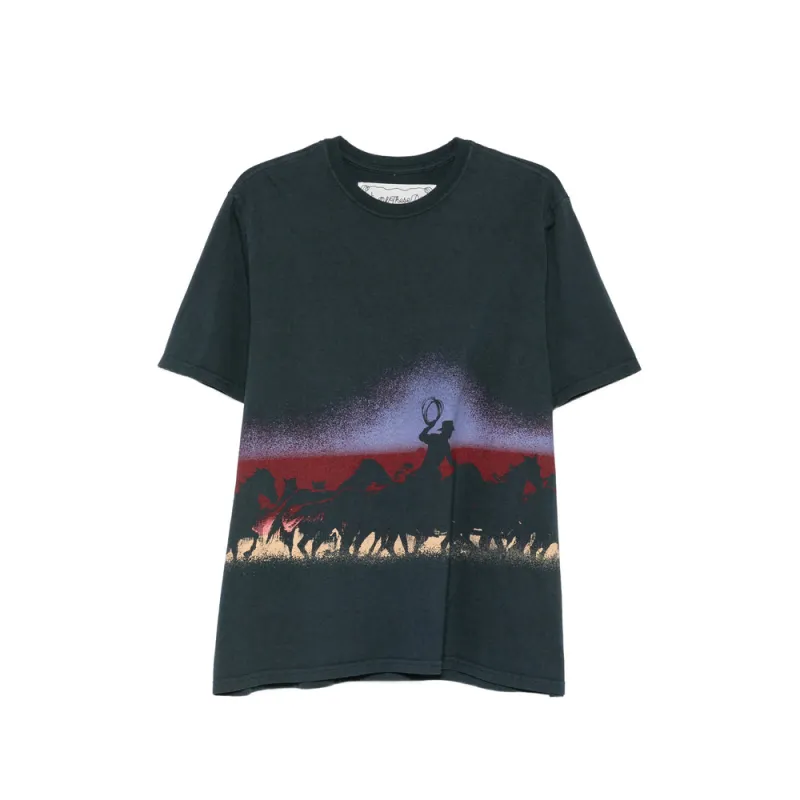 T-shirt Graphic Print Black made by One Of These Days