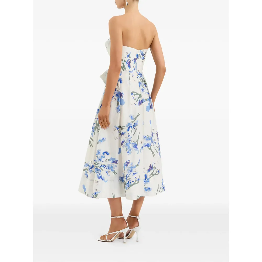 Sleeveless Bustier Dress White/Blue sold by Lord & Taylor product image thumbnail 5