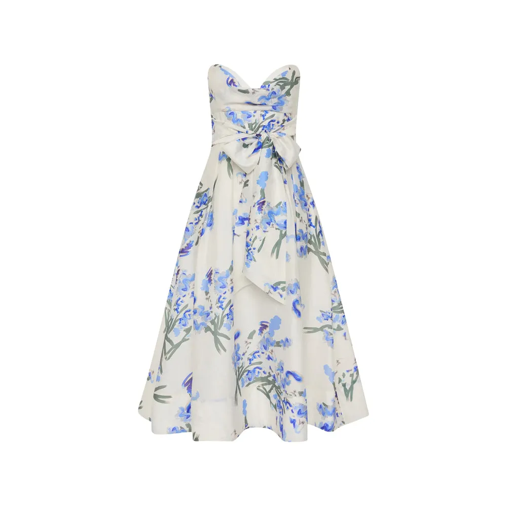 Sleeveless Bustier Dress White/Blue sold by Lord & Taylor product image thumbnail 2