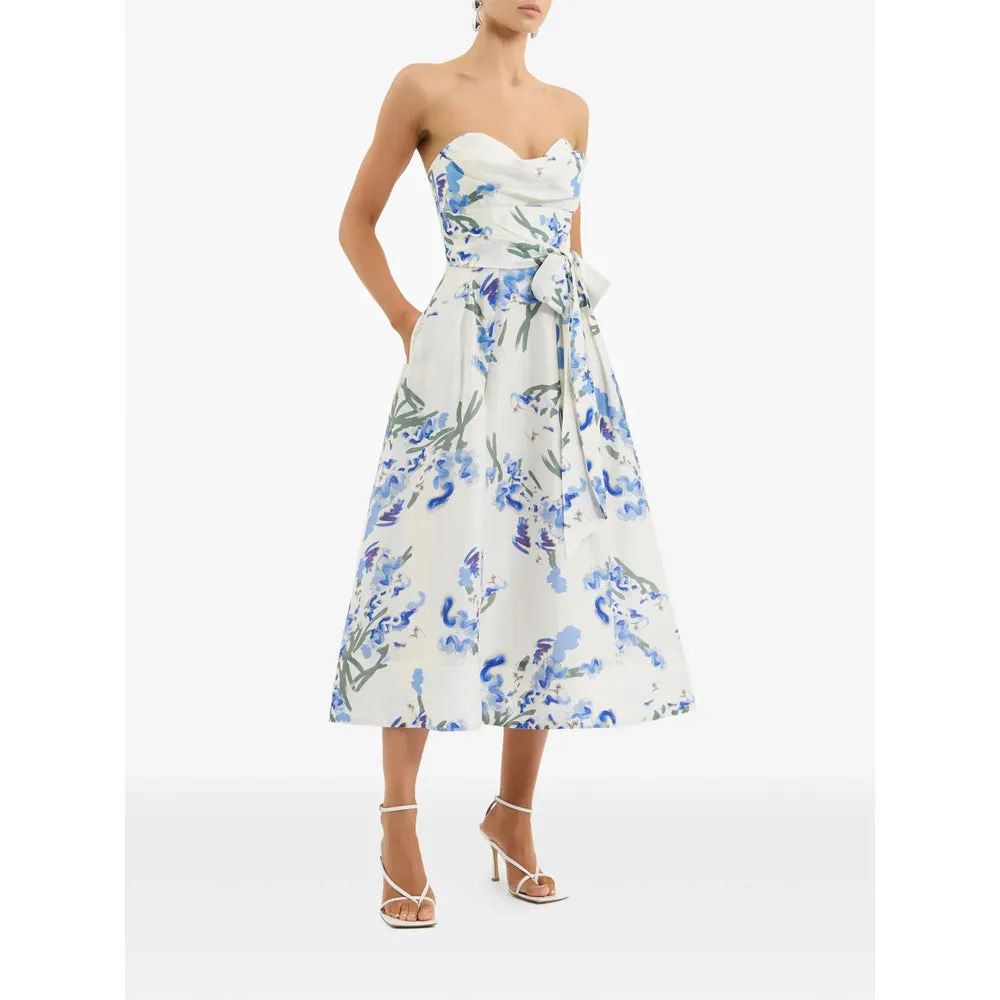 Sleeveless Bustier Dress White/Blue sold by Lord & Taylor product image thumbnail 3
