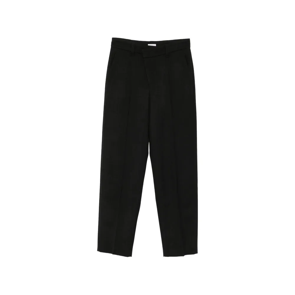 Straight Trousers Virgin Wool Black sold by Lord & Taylor