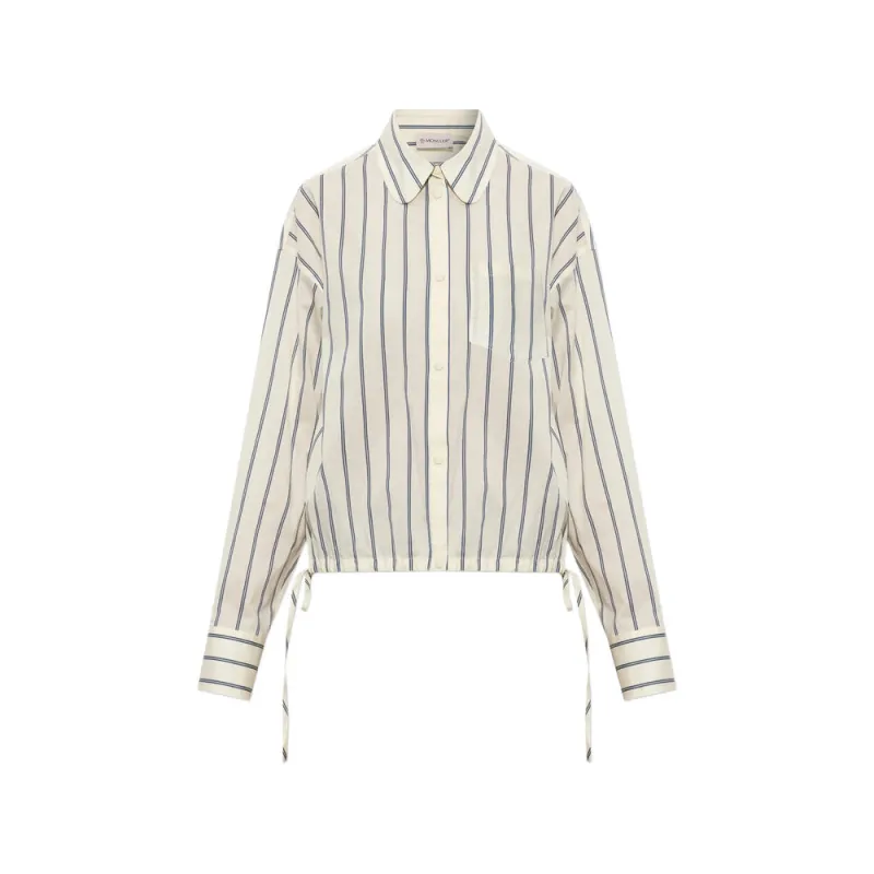 Shirt Beige Vertical Stripe made by Moncler