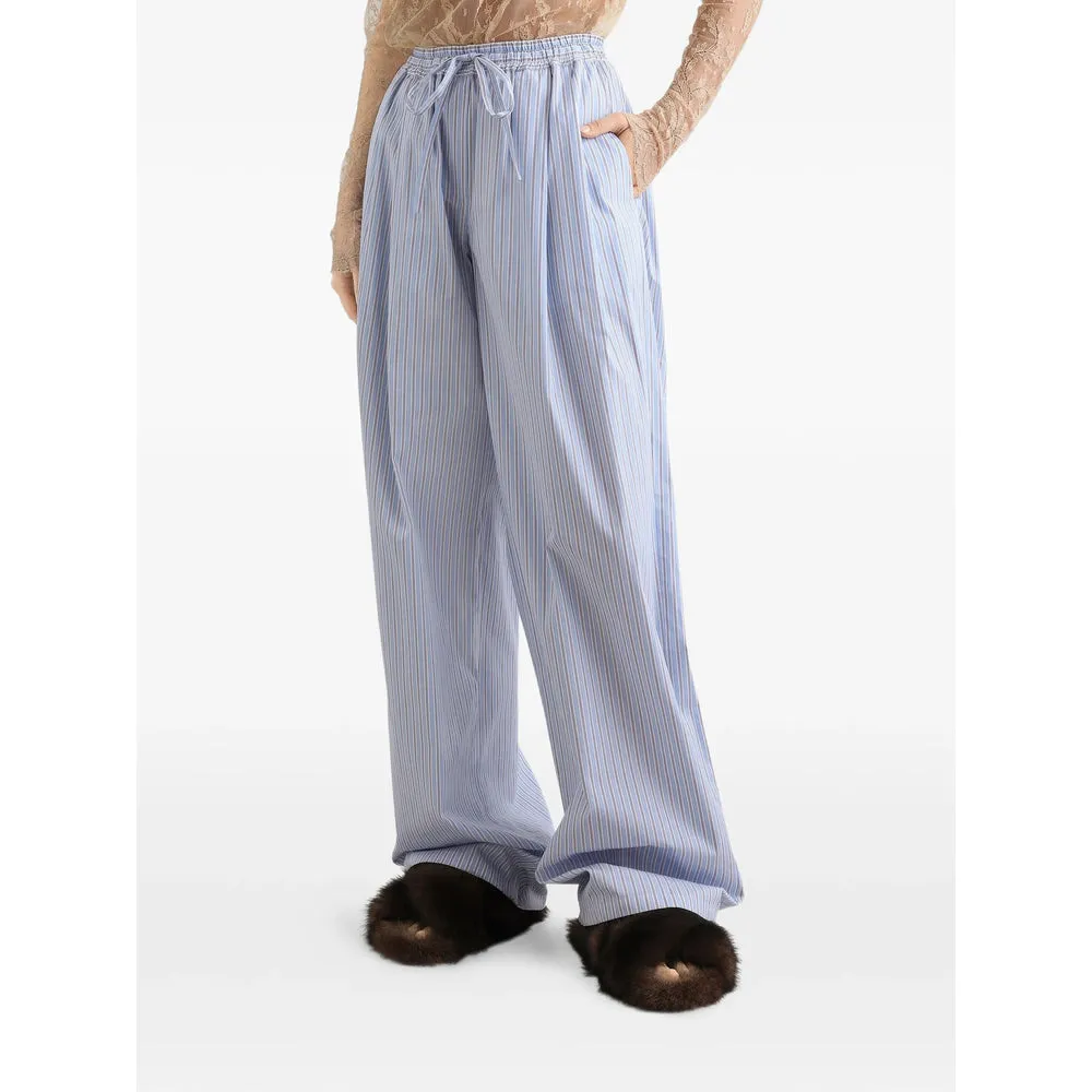 Trousers Wide-Leg Light Blue/White sold by Lord & Taylor product image thumbnail 3