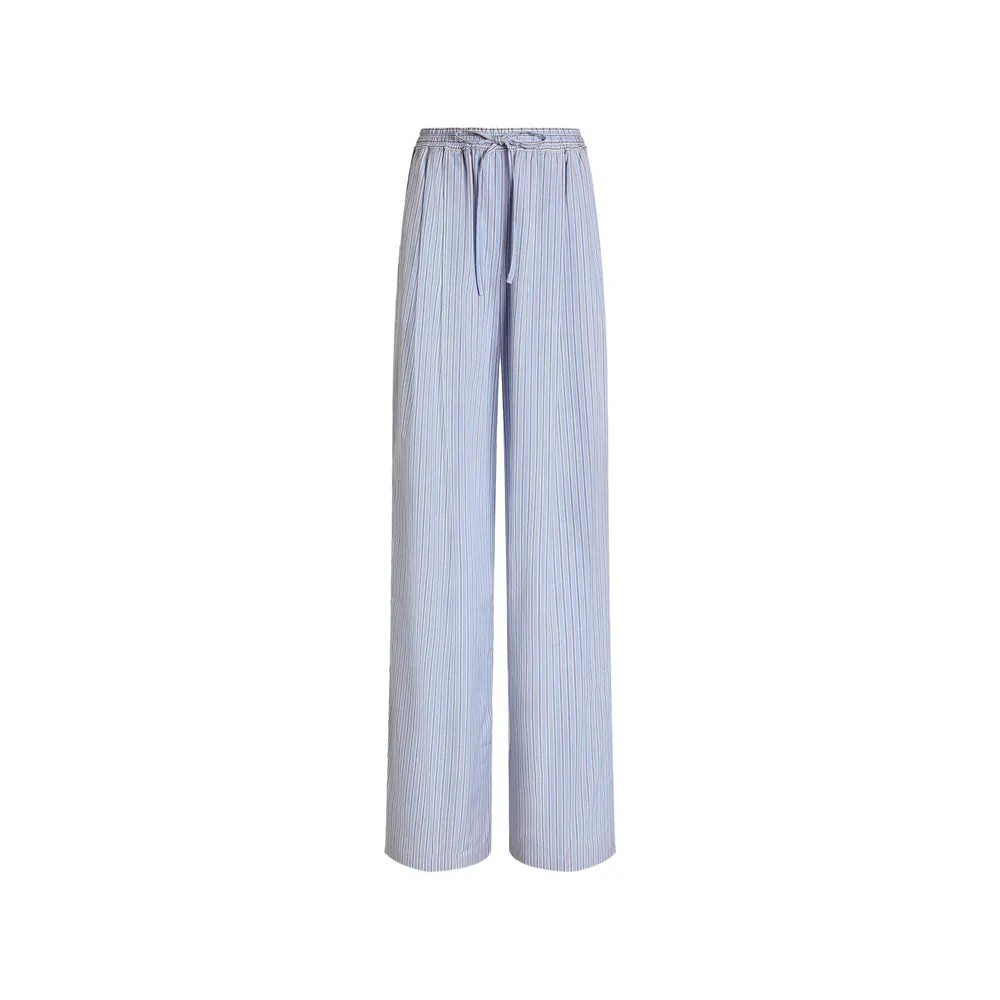 Trousers Wide-Leg Light Blue/White sold by Lord & Taylor