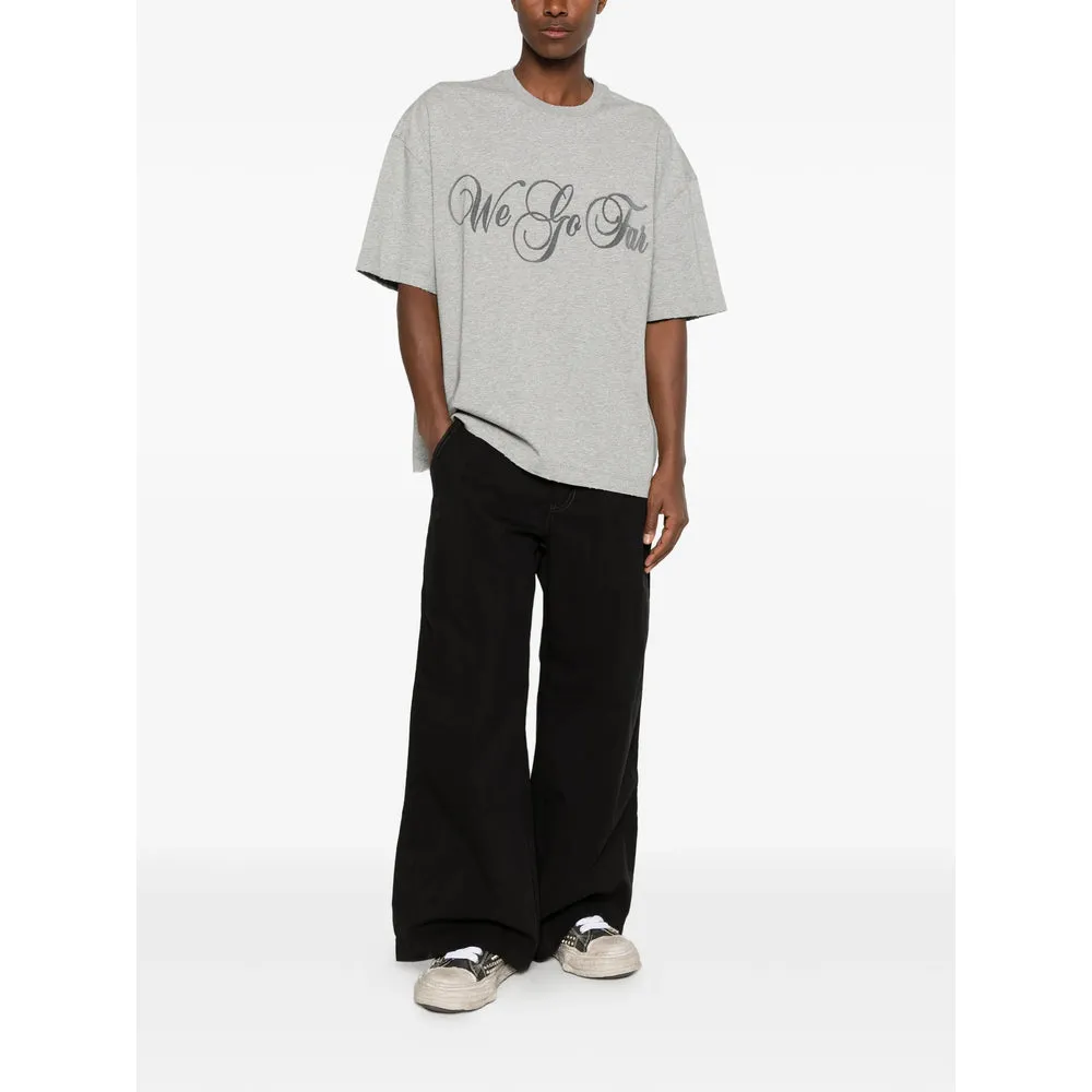 T-shirt WE GO FAR Grey Cotton sold by Lord & Taylor product image thumbnail 3