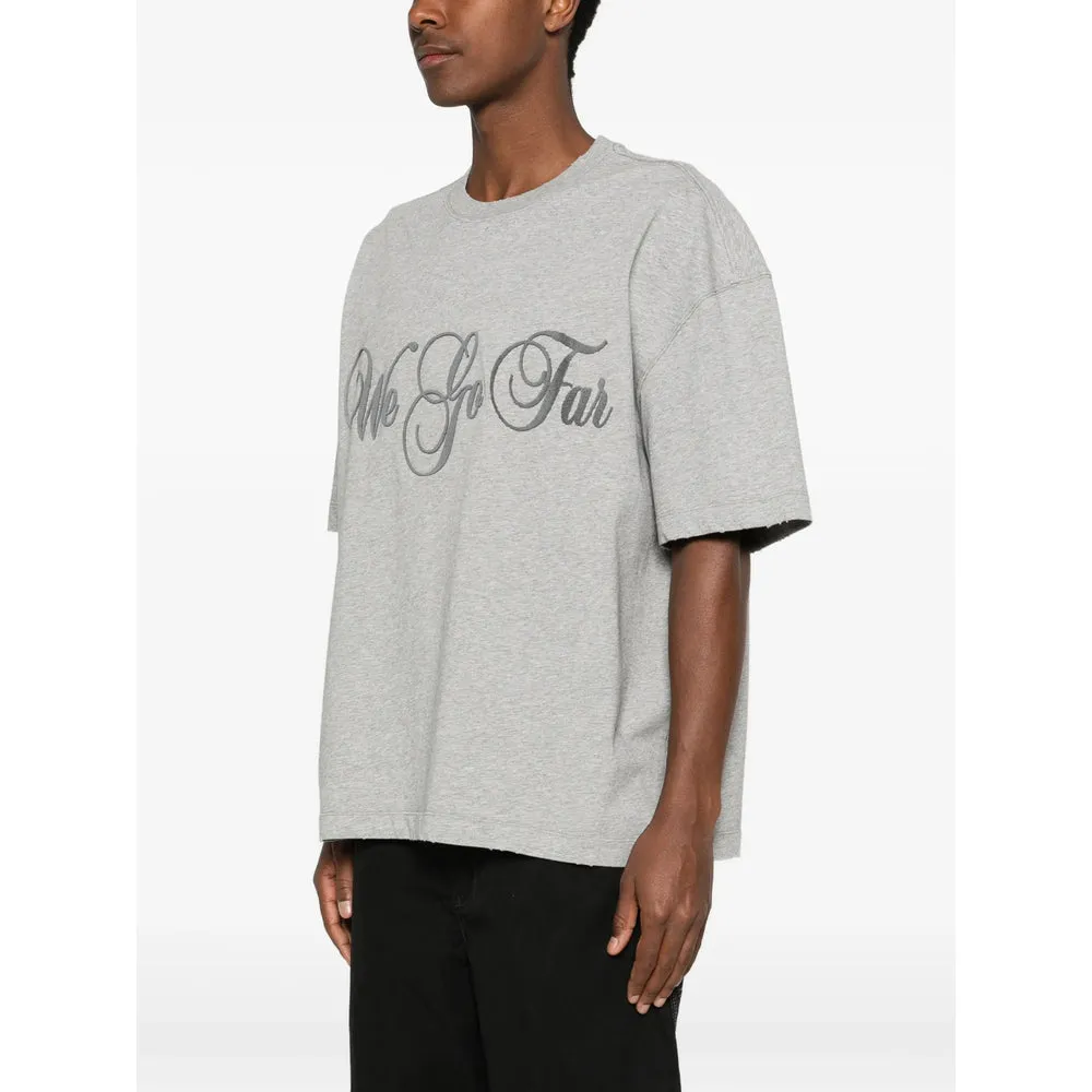 T-shirt WE GO FAR Grey Cotton sold by Lord & Taylor product image thumbnail 4