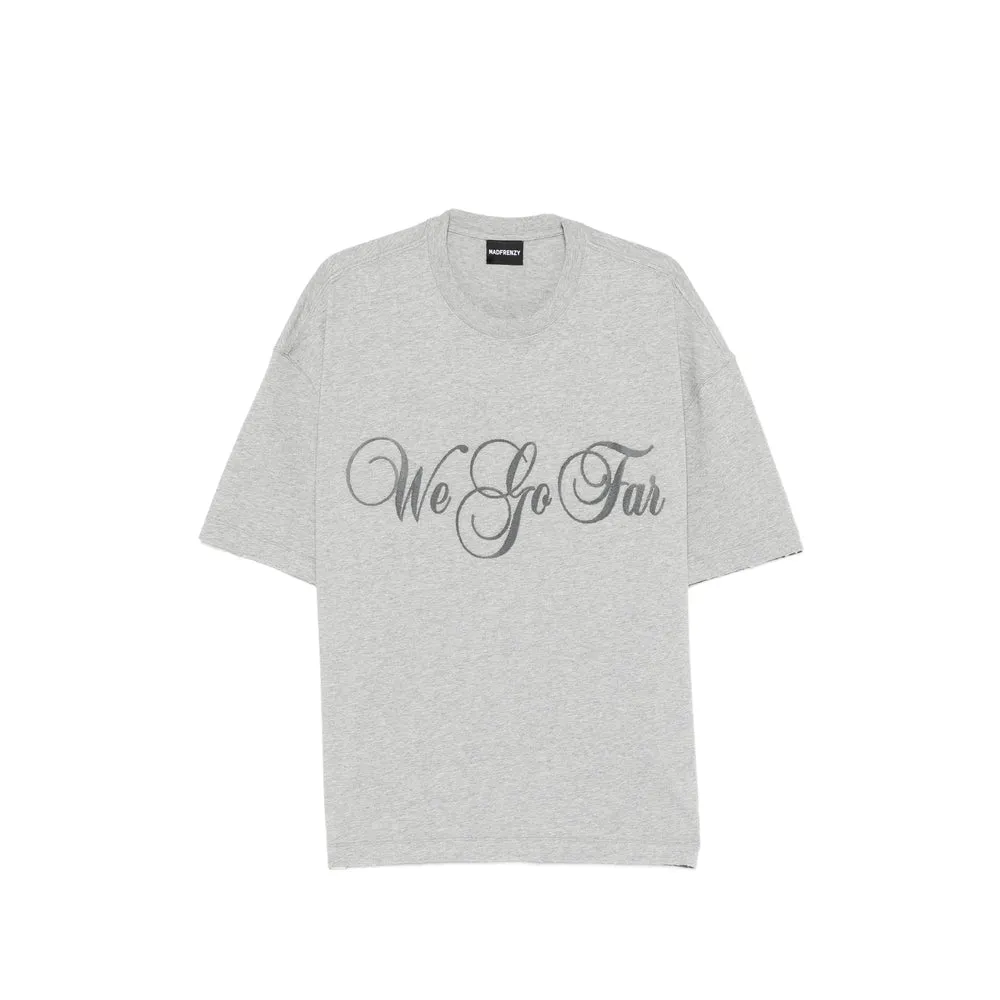T-shirt WE GO FAR Grey Cotton sold by Lord & Taylor