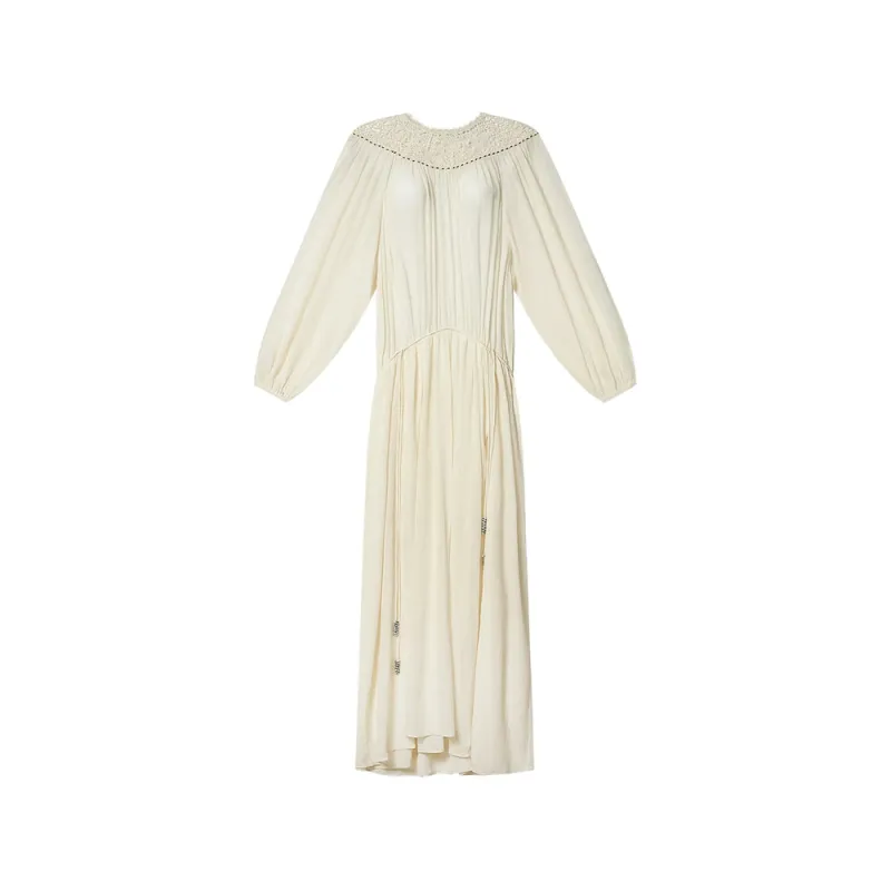 Silk Lace Dress Neutrals made by Isabel Marant