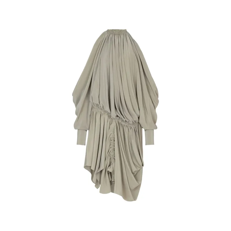 Dress in Green Silk made by Balmain