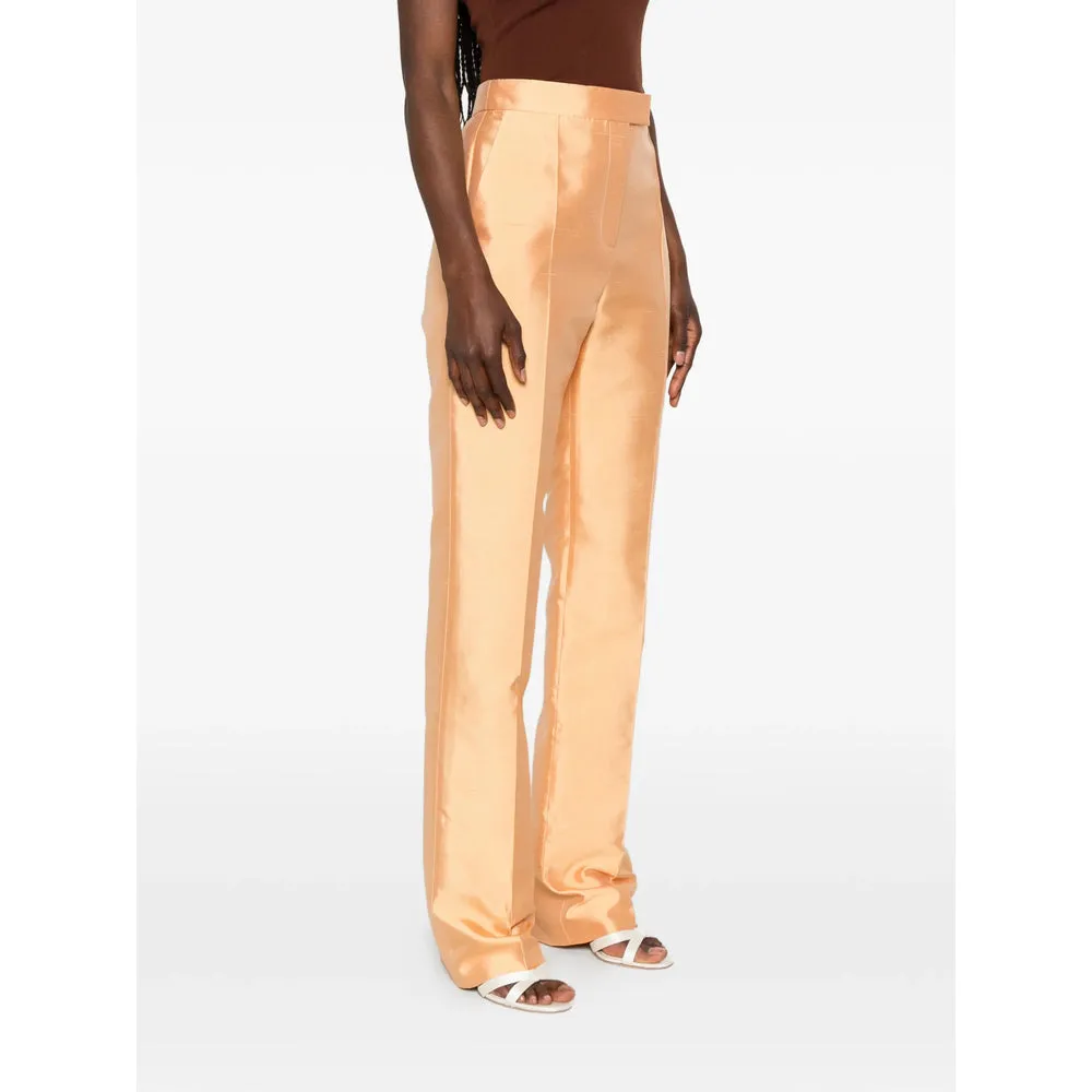Tailored Silk Trousers Orange sold by Lord & Taylor product image thumbnail 4