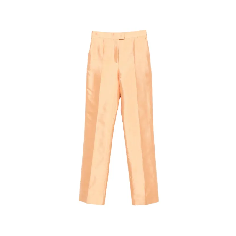 Tailored Silk Trousers Orange made by Valentino