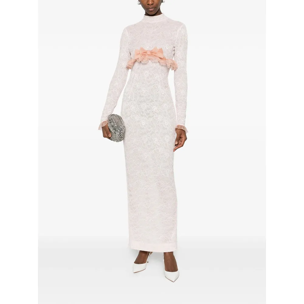 Pink Lace Dress with Bow Detail sold by Lord & Taylor product image thumbnail 2