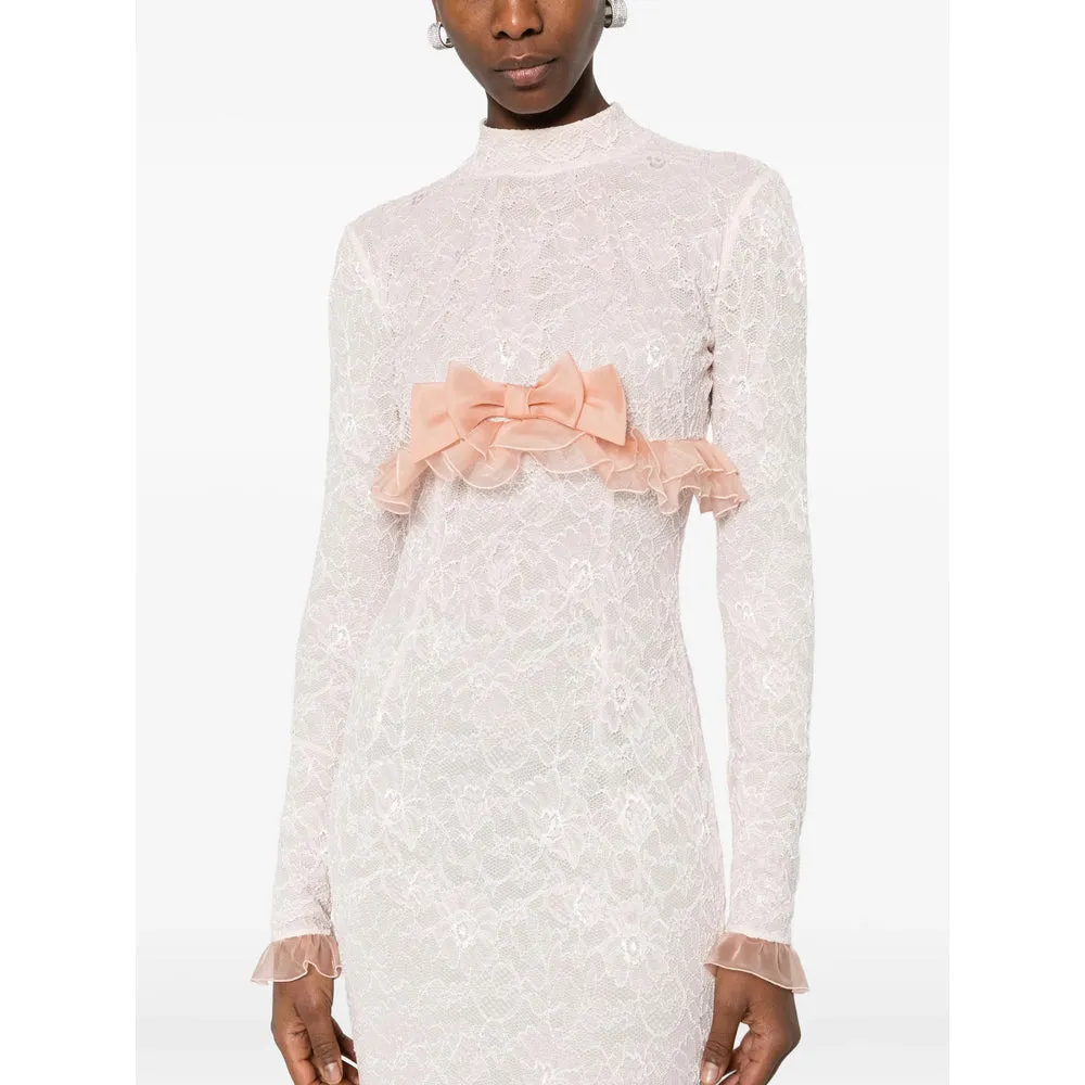 Pink Lace Dress with Bow Detail sold by Lord & Taylor product image thumbnail 3