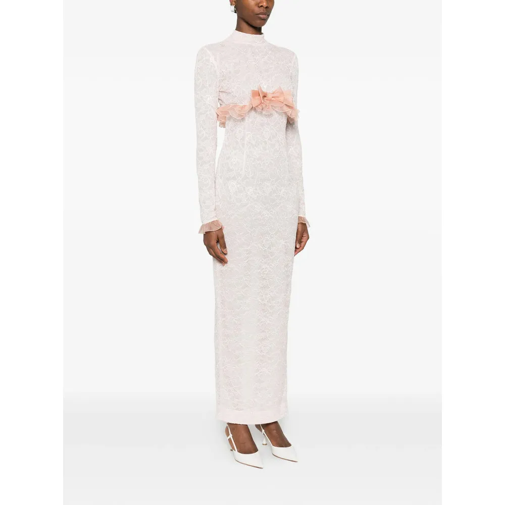 Pink Lace Dress with Bow Detail sold by Lord & Taylor product image thumbnail 4