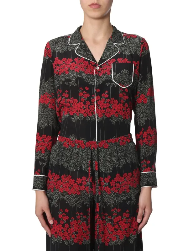 Shirt with Dreaming Peony Print made by RED Valentino