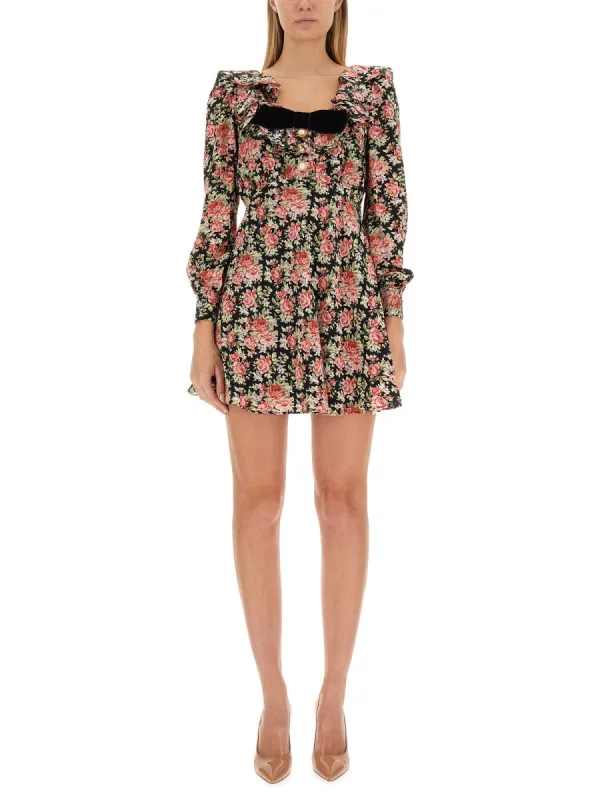 Flower Print Mini Dress made by Alessandra Rich
