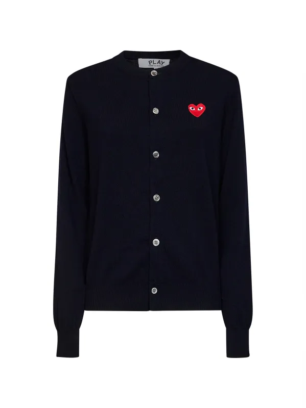 Cardigan Navy Blue Wool made by Comme des Garcons
