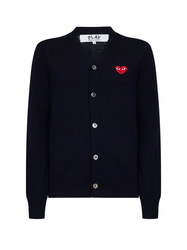 Cardigan Navy Blue Wool made by Comme des Garcons