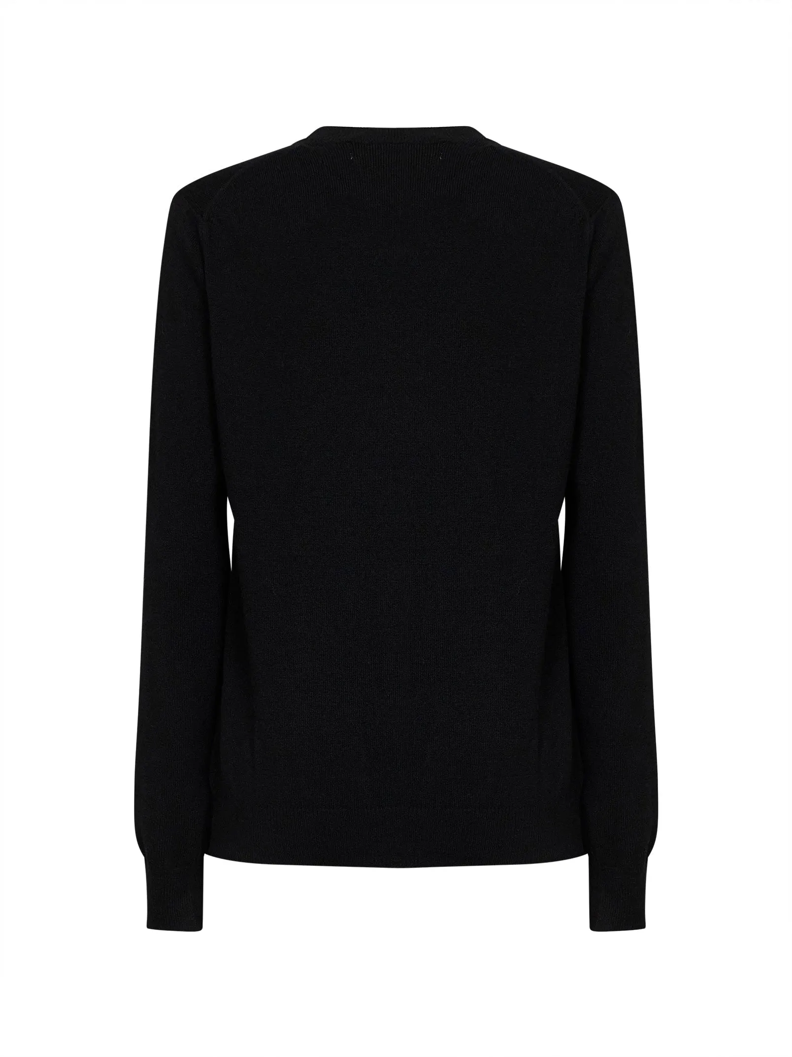 Cardigan with Red Heart Emblem Black Wool sold by Lord & Taylor product image thumbnail 2