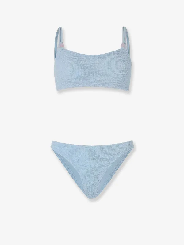Bikini Cassie Original Crinkle Blue made by Hunza G