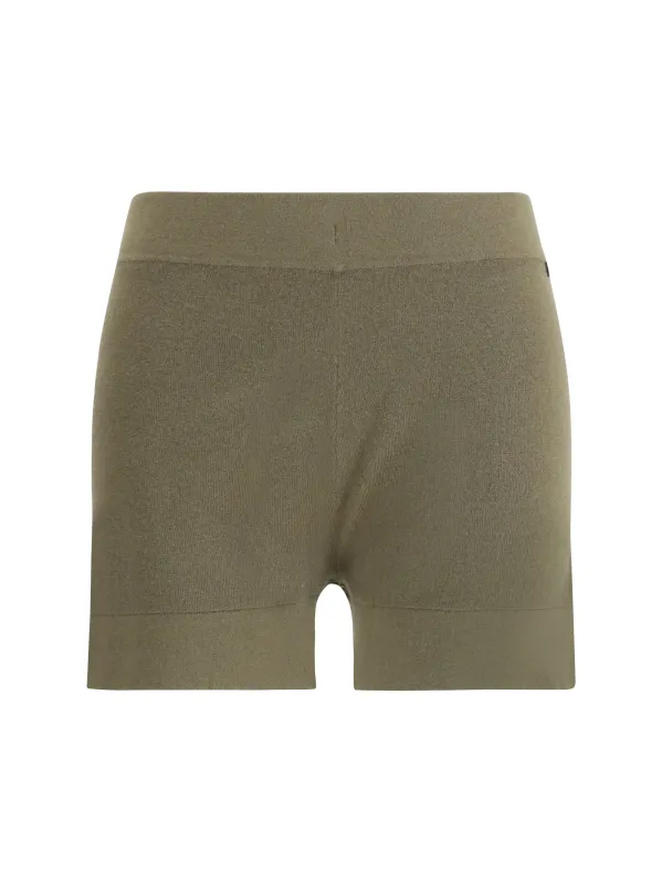 Rib-knit Shorts n°450 Bummy Army made by extreme cashmere