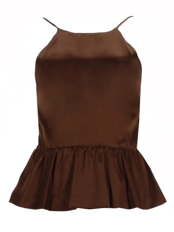 Brown Silk Blend Top made by Lord & Taylor