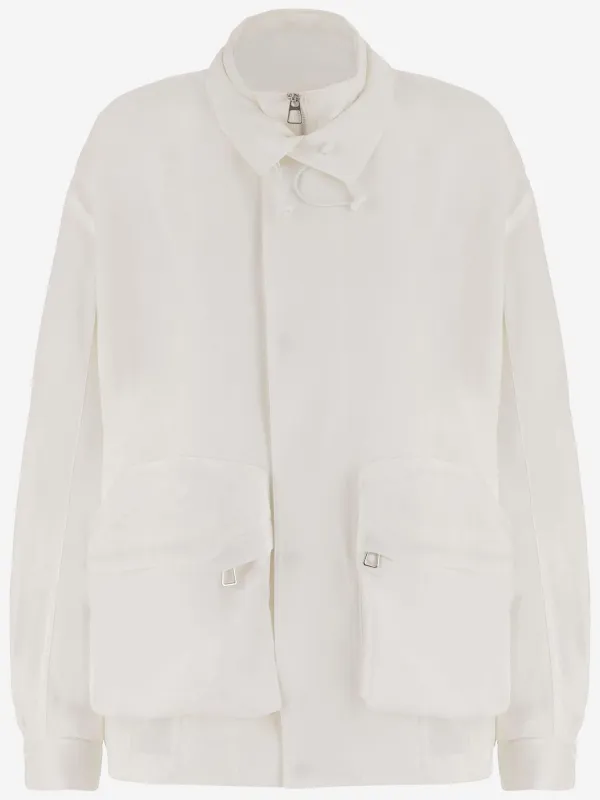Acetate-Blend Jacket White made by Frankie Shop