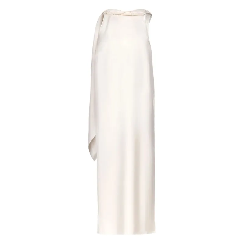 Evening Dress Susan Ivory Silk made by Loulou De Saison