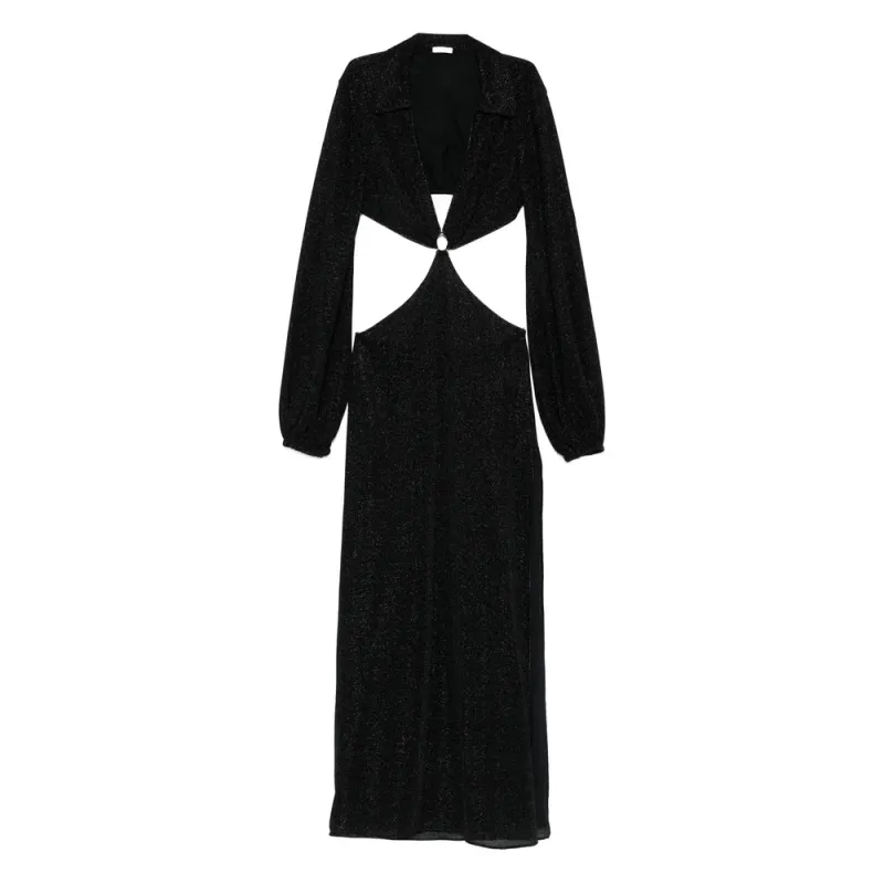 Black Cutout Detail Maxi Dress made by Oséree