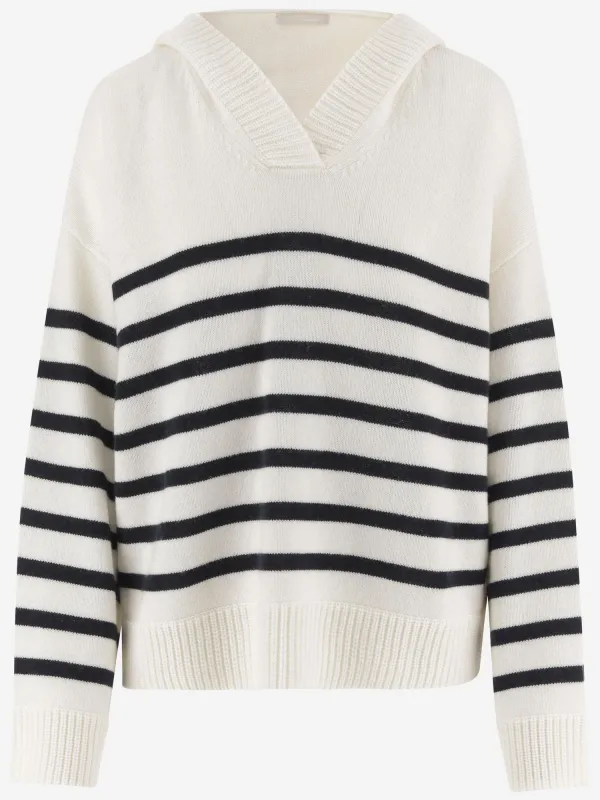 Cashmere Striped Sweater made by Allude