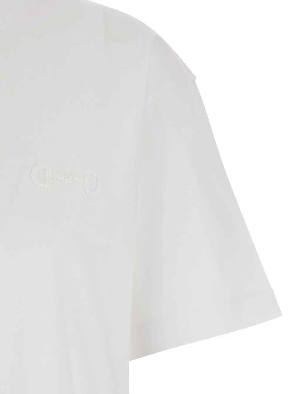 Crew Neck T-Shirt White Cotton sold by Lord & Taylor product image thumbnail 3