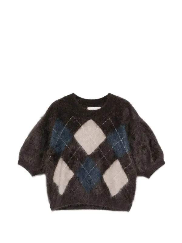 JUNIPER ARGYLE SWEATER made by Lisa Yang