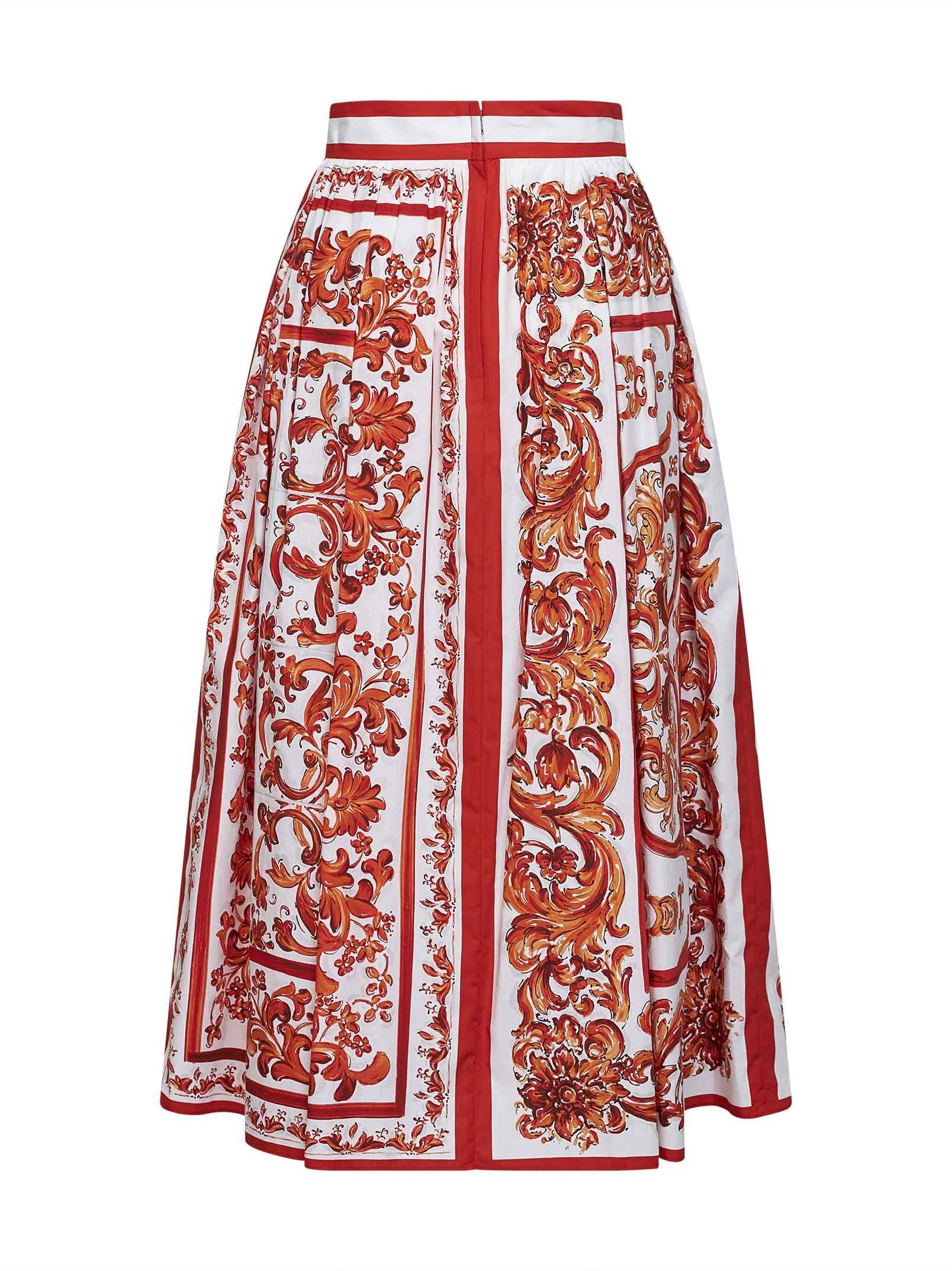 Pleated Poplin Skirt, Multicolour Maiolica Print sold by Lord & Taylor product image thumbnail 2