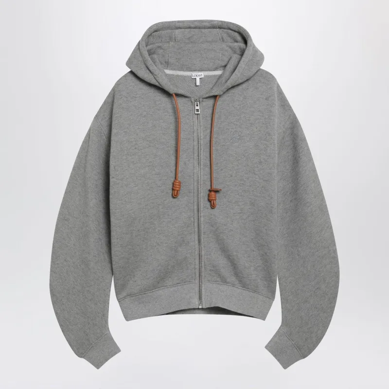 GREY COTTON AND CASHMERE FLAMENCO SWEATSHIRT made by Loewe