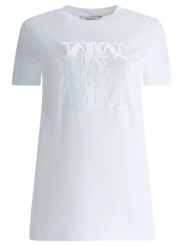 Crewneck t-shirt with short sleevess made by MaxMara