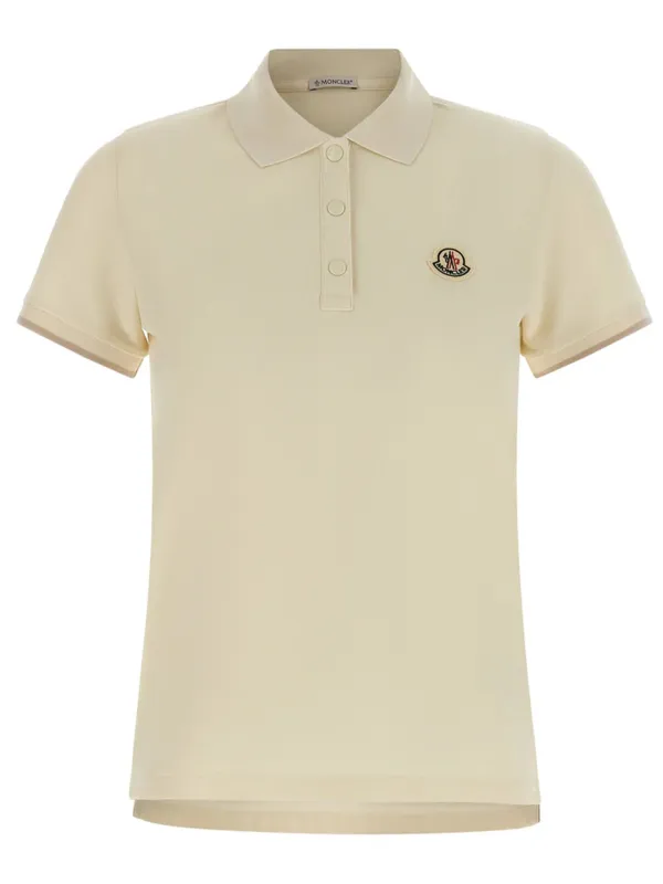 Cotton piqué polo shirt with logo made by Moncler