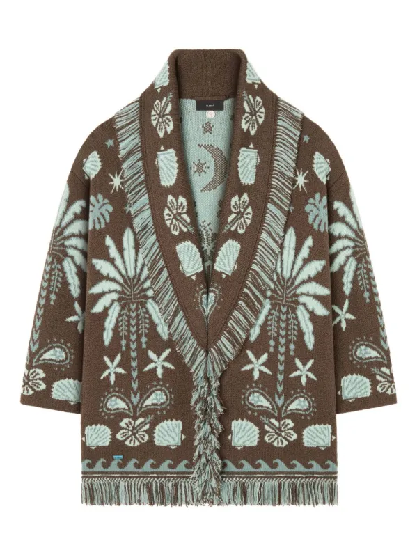 ECHOES OF THE ISLAND WOOL AND COTTON CARDIGAN made by ALANUI