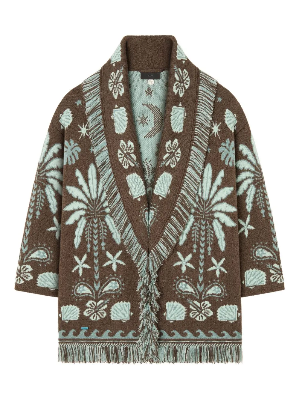ECHOES OF THE ISLAND WOOL AND COTTON CARDIGAN sold by Lord & Taylor
