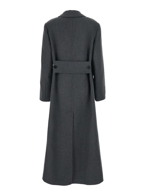 Overcoat Double-Faced Grey Wool-Cashmere made by Victoria Beckham