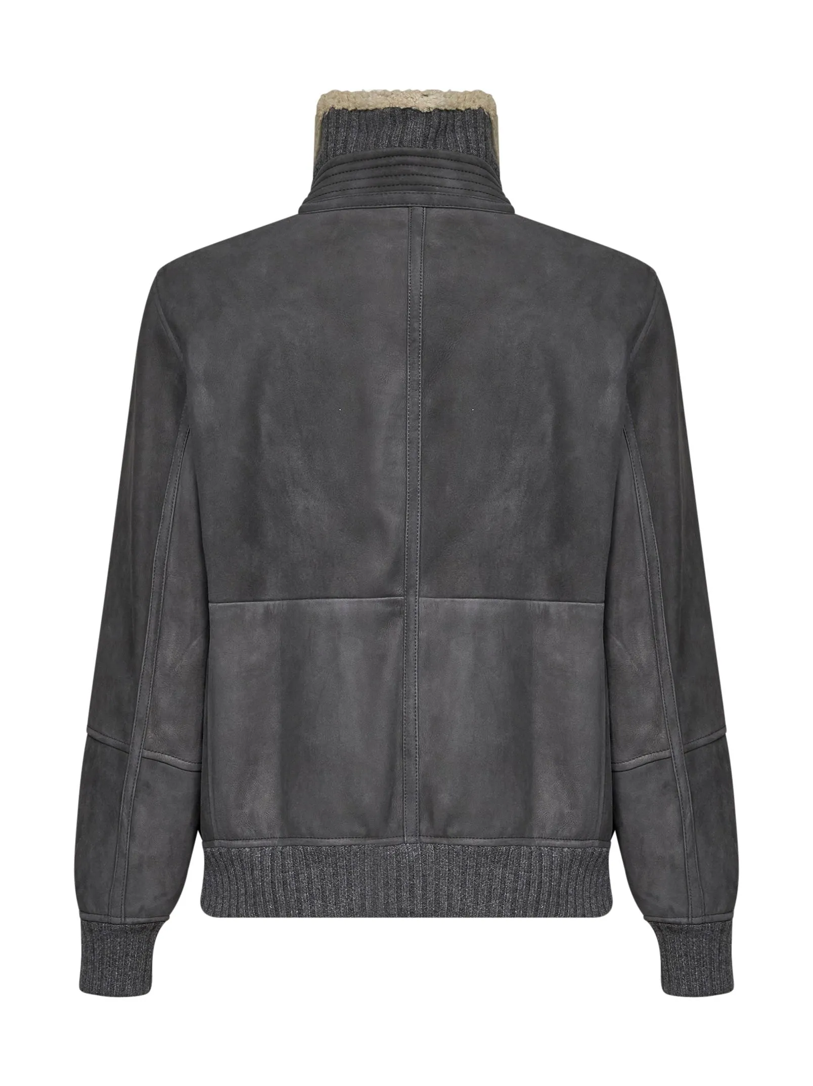Sheepskin Bomber Jacket Steel Grey sold by Lord & Taylor product image thumbnail 2