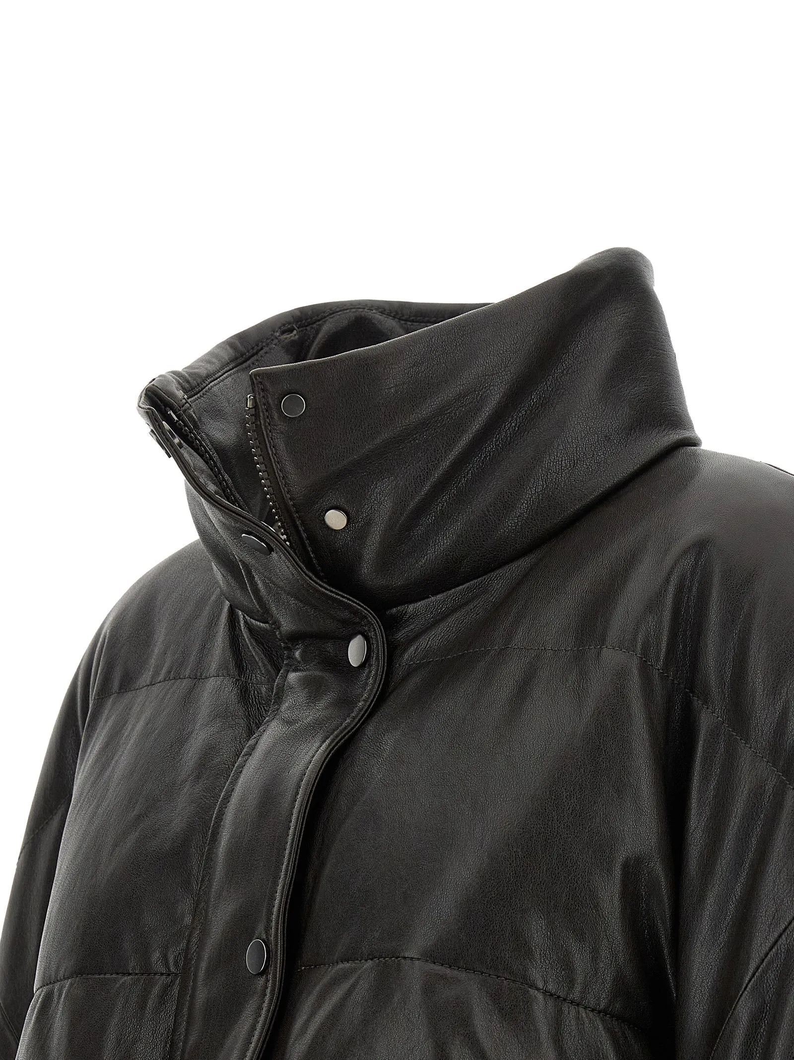 Padded leather jacket sold by Lord & Taylor product image thumbnail 5