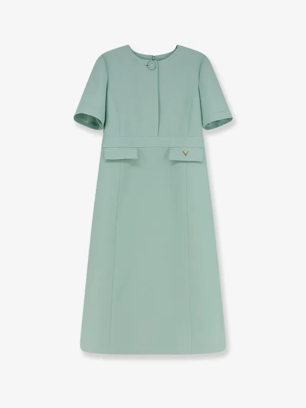 Dress Crepe Couture Green made by Valentino