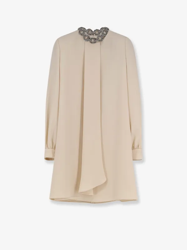 Mini Dress Cady Couture Beige made by Valentino